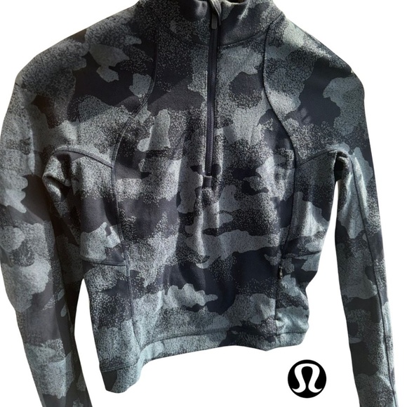 Lululemon Heritage Speckle Camo Cropped Half-Zip with Reflect - Size 4 - Picture 3 of 13